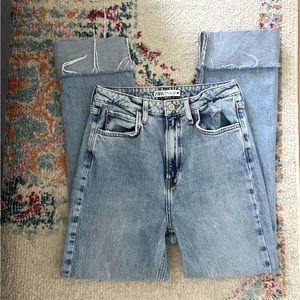 Zara Cuffed Straight Jeans